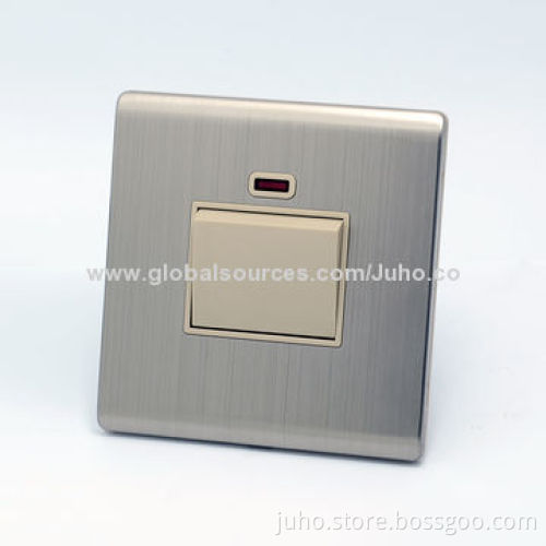 Wall Light Switch, 1 Gang with a Red Light, UK Standard, Electric Switch and Socket